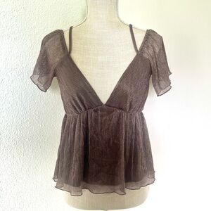 Elegant Purple W/ Rose Gold Shimmer Women's Top
